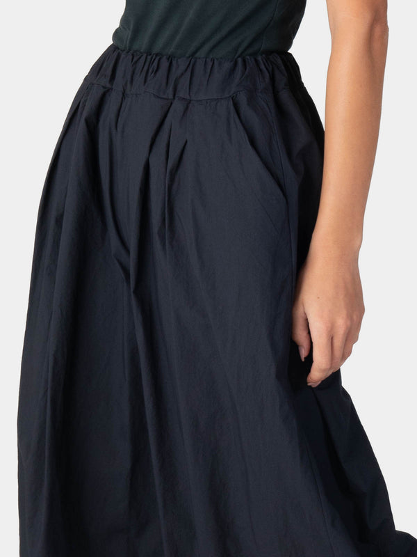 Baci Elastic Waist Organic Cotton Cropped Palazzo Pant Bianco