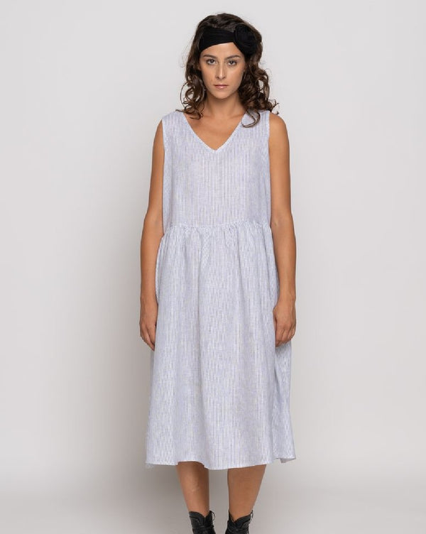 Baci Micro Checker V-Neck Tank Dress Black Checkers