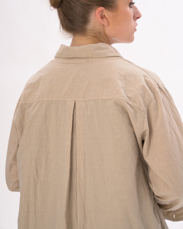 Baci Organic Cotton Crinkled Long Sleeve Shirt Deep Blue