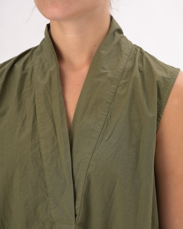 Baci Organic Cotton Swan Neck Sleeveless Dress Deep Blue