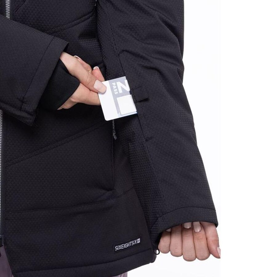 Backcountry 686 Cloud Insulated Jacket 2023 - Women's Black Geo Jacquard
