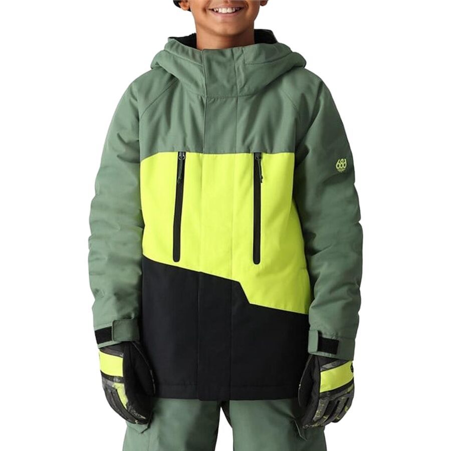backcountry 686 Geo Insulated Jacket 2025 - Boys' Cypress Lime Colorblock