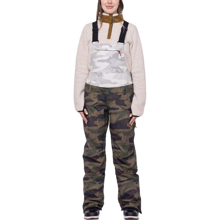 backcountry 686 Harper Shell Bib Pants 2023 - Women's Dark Camo Clrblk