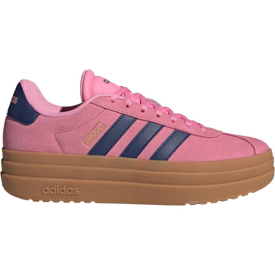 backcountry Adidas VL Court Bold Shoe - Women's Bliss Pink/Dark Blue/Gold Metallic
