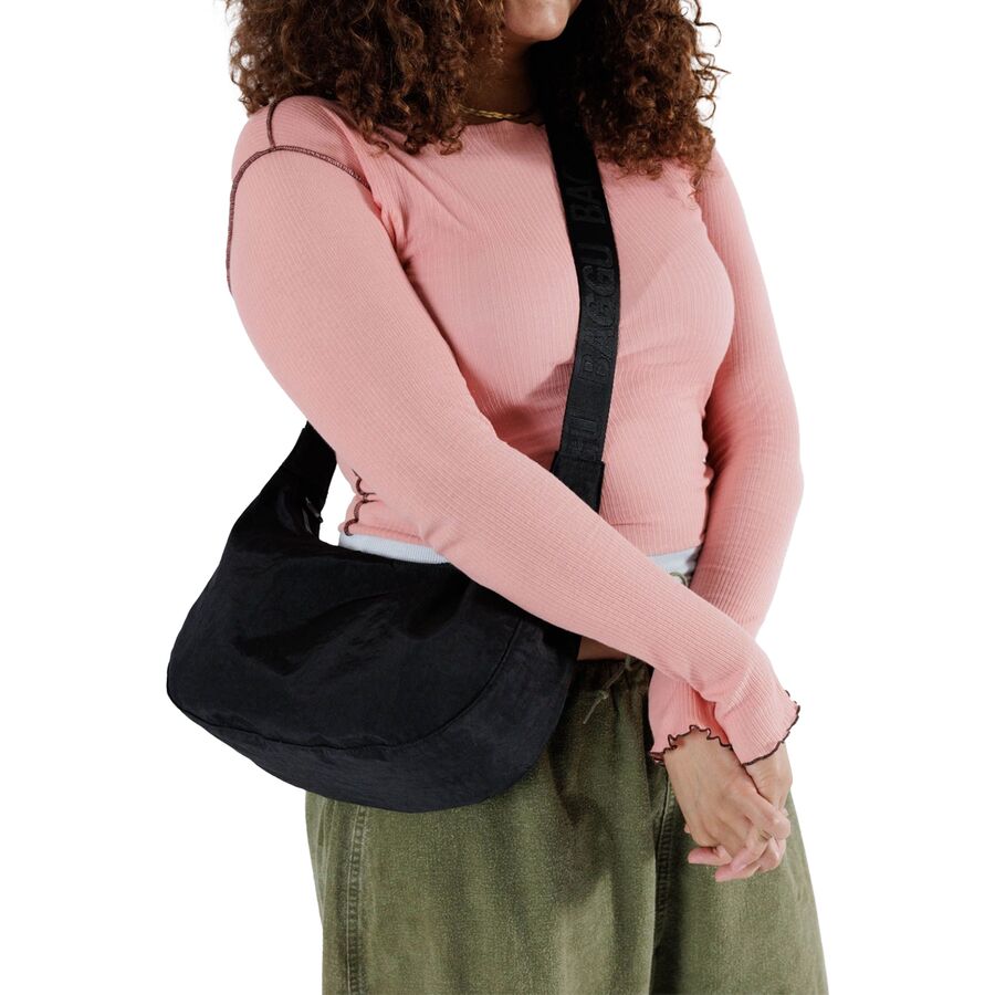 Backcountry BAGGU Medium Nylon Crescent Bag Black3