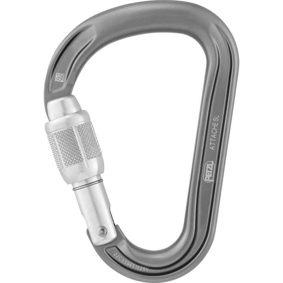 backcountry Petzl Attache Locking Carabiner Gray