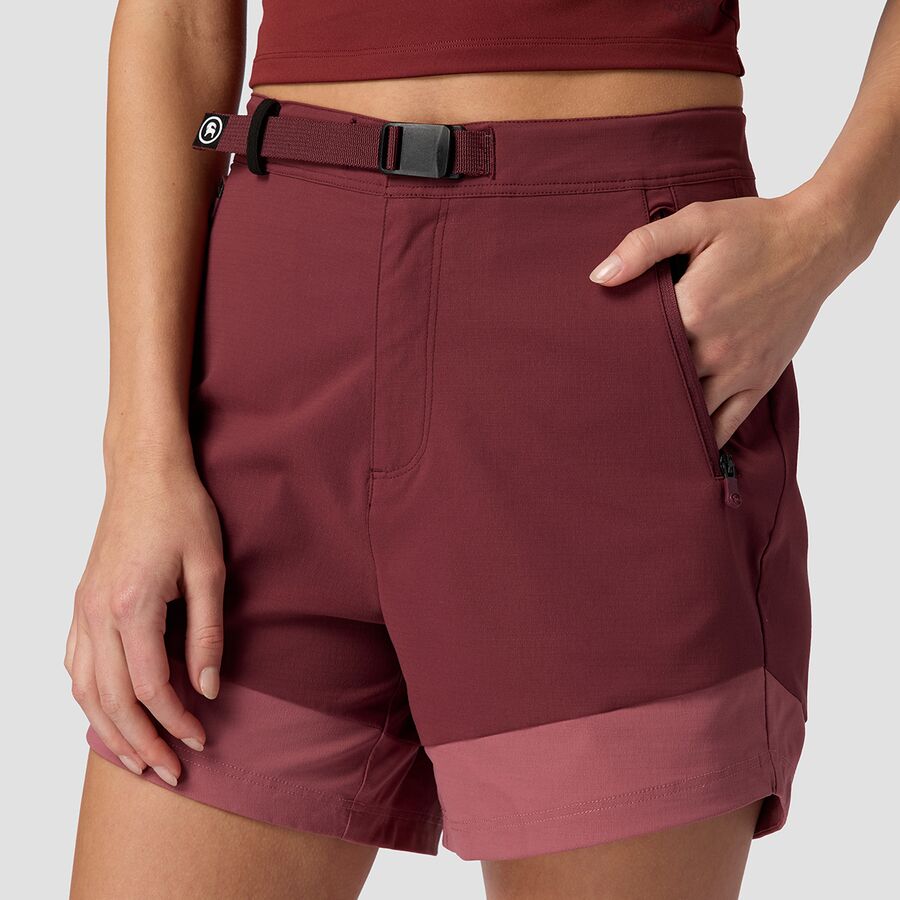Backcountry Backcountry Wasatch Ripstop 5in Short - Women's Red Mahogany/Deco Rose