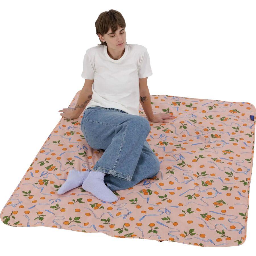 Backcountry BAGGU Puffy Picnic Blanket Apricots & Ribbons