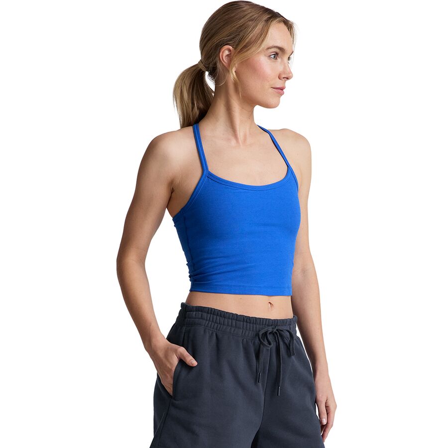 Backcountry Beyond Yoga Spacedye Slim Racerback Cropped Tank Top - Women's Court Blue Heather