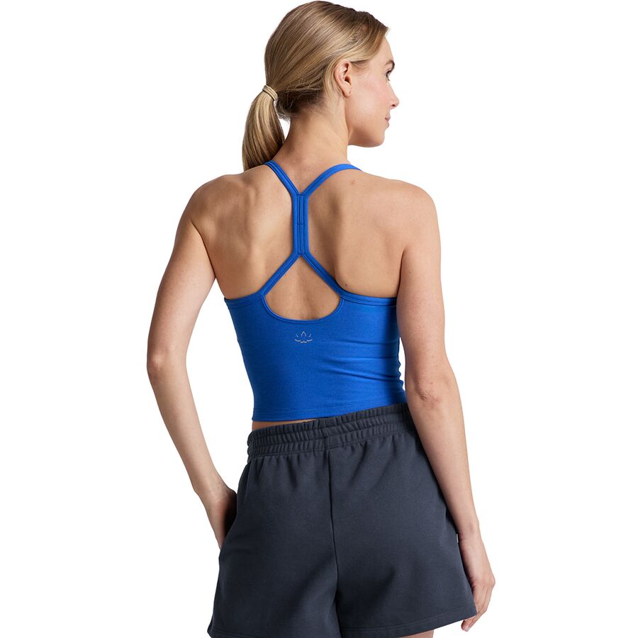 Backcountry Beyond Yoga Spacedye Slim Racerback Cropped Tank Top - Women's Court Blue Heather