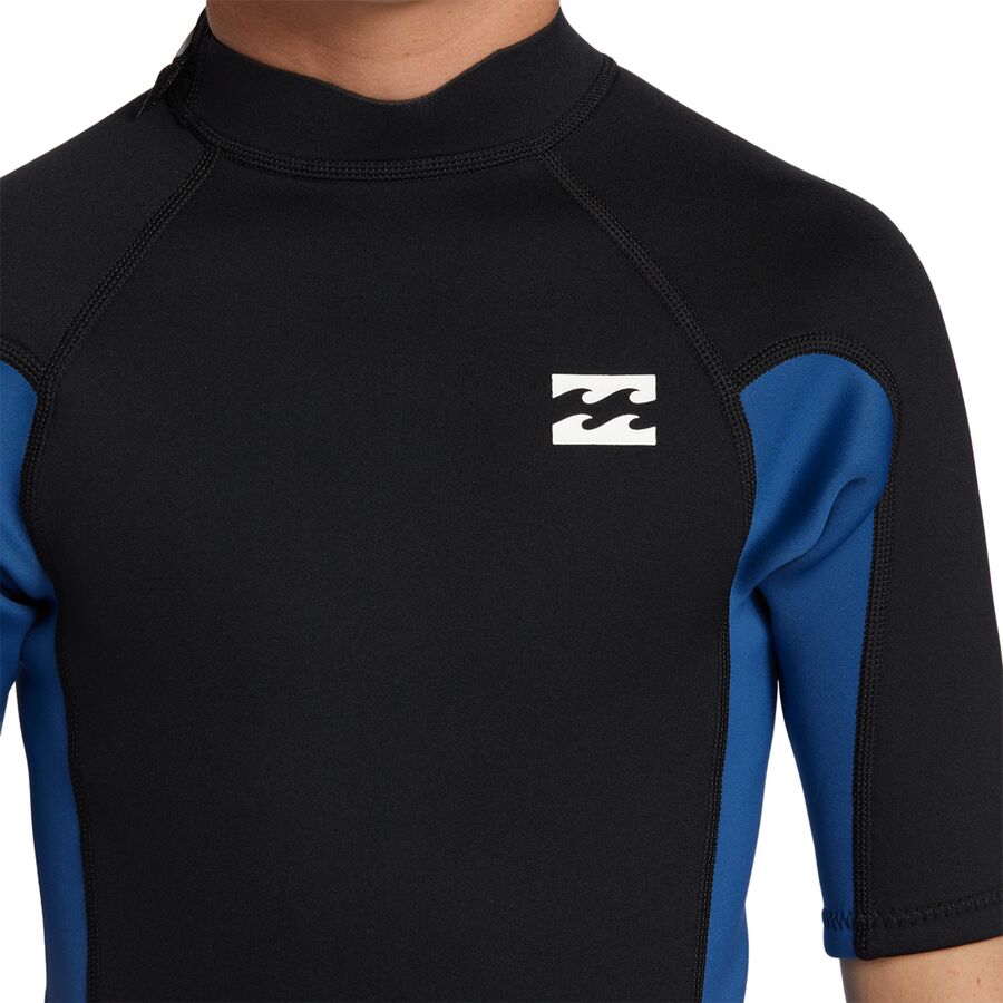 Backcountry Billabong Foil Back-Zip Short-Sleeve FL Spring Wetsuit - Boys' Mid Blue