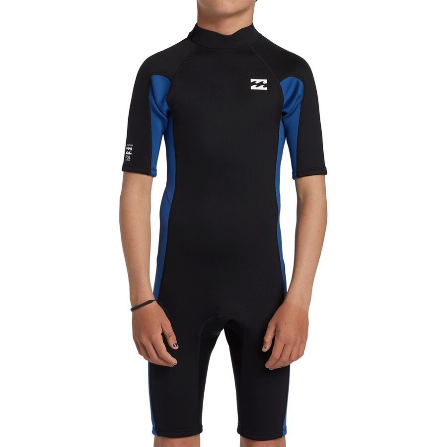 backcountry Billabong Foil Back-Zip Short-Sleeve FL Spring Wetsuit - Boys' Mid Blue