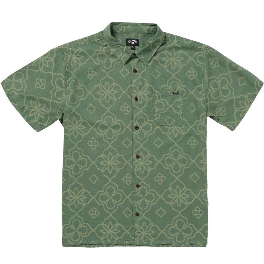 Backcountry Billabong Sundays Jacquard Short-Sleeve Shirt - Men's Dark Slate