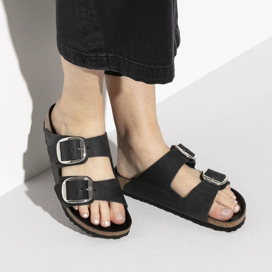 Backcountry Birkenstock Arizona Big Buckle Leather Sandal - Women's Black Leather
