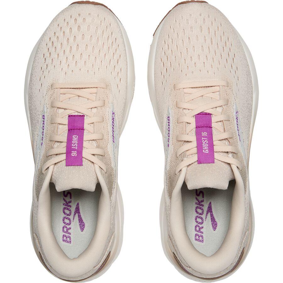 Backcountry Brooks Ghost 16 Shoe - Women's Almond Peach/Coconut/Purple