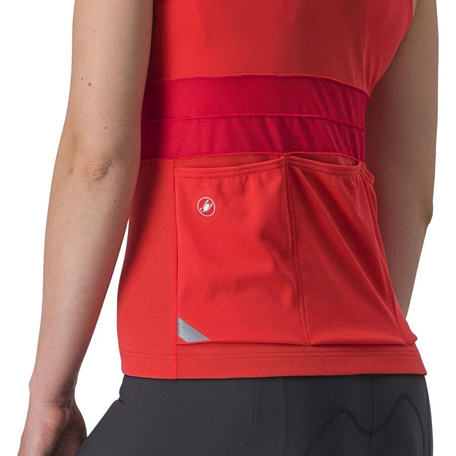 Backcountry Castelli Anima 4 Sleeveless Jersey - Women's Hibiscus/Soft Orange