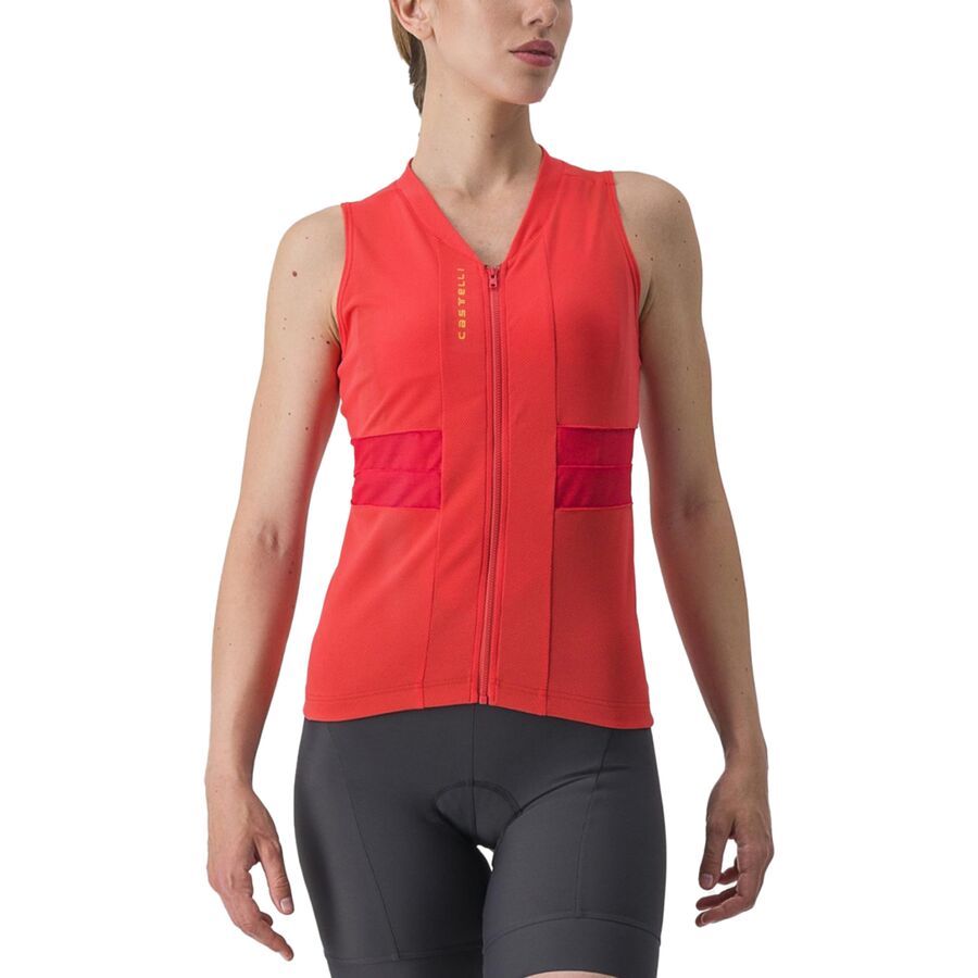 backcountry Castelli Anima 4 Sleeveless Jersey - Women's Hibiscus/Soft Orange
