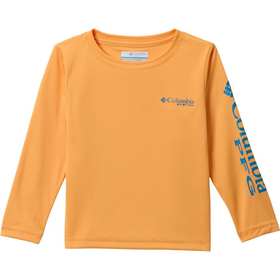 backcountry Columbia Terminal Tackle Long-Sleeve Shirt - Toddler Boys' Summer Orange/Blue Echo Logo