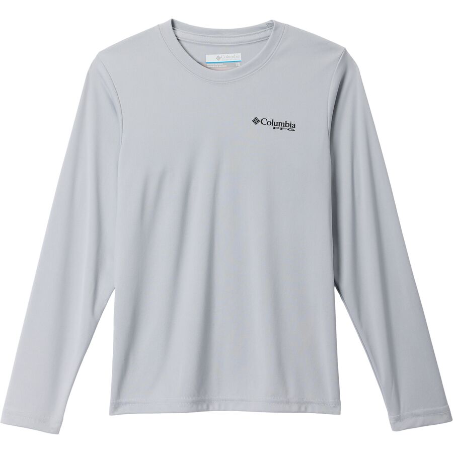 Backcountry Columbia Terminal Tackle PFG Fish Shine LS Shirt - Boys' Cool Grey/Trout Shine