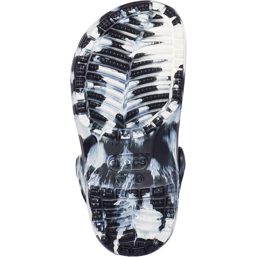 Backcountry Crocs Classic Marbled Clog - Toddlers' Black/White