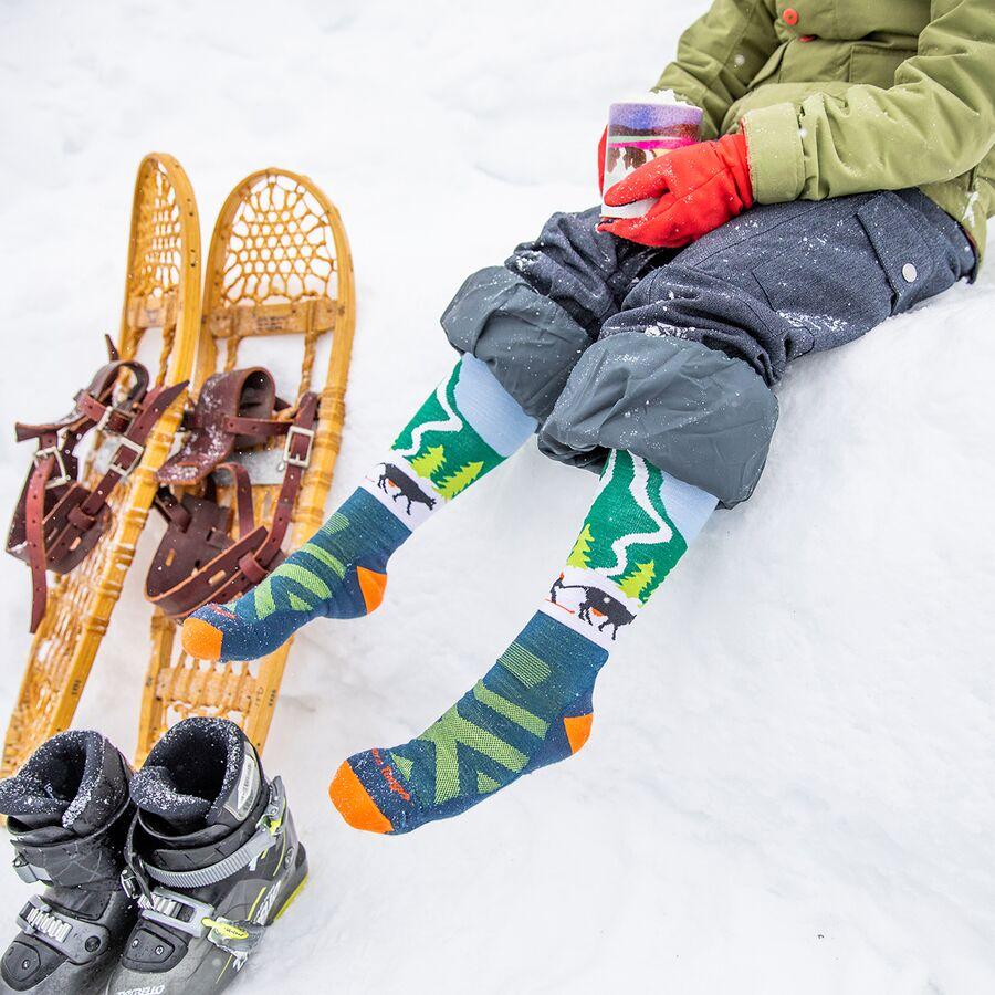 Backcountry Darn Tough Pow Cow OTC Midweight Cushion Sock - Kids' Green