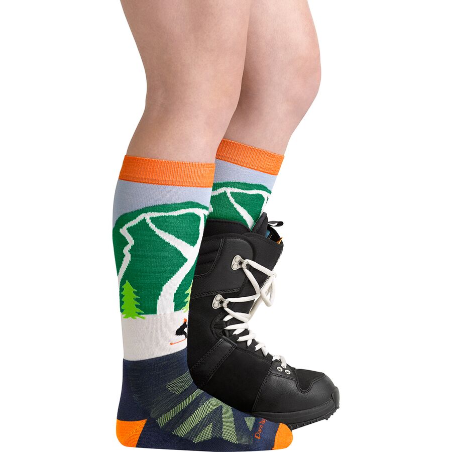 Backcountry Darn Tough Pow Cow OTC Midweight Cushion Sock - Kids' Green