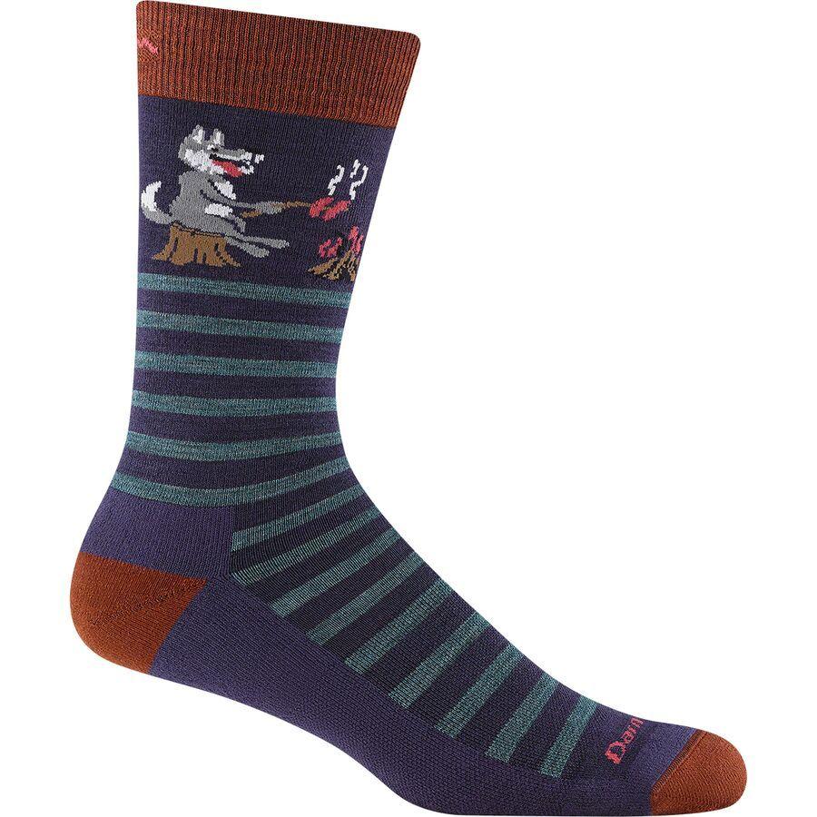 backcountry Darn Tough Wild Life Crew Lightweight + Cushion Sock - Men's Blackberry