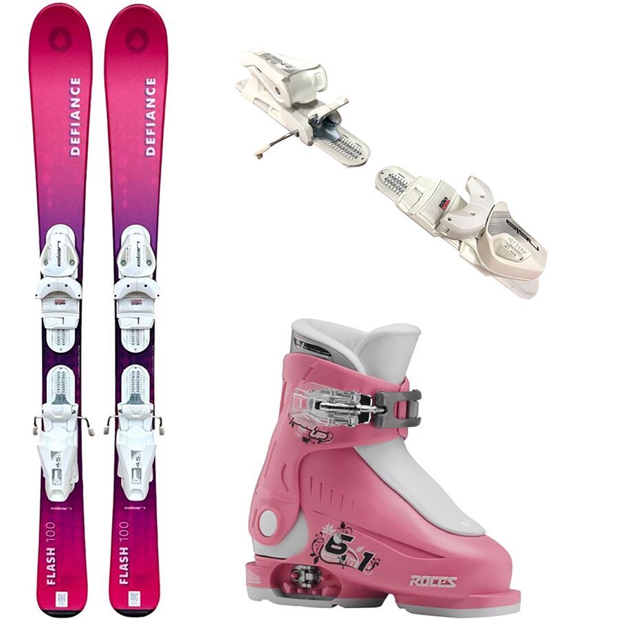 backcountry Defiance Flash Junior Pink Ski Package+Roce Adjustable Ski Boots 2025