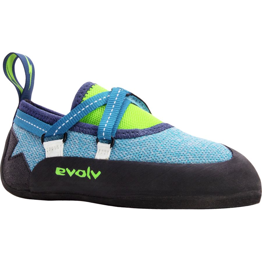 Backcountry Evolv Venga Climbing Shoe - Kids' Blue/Neon Green