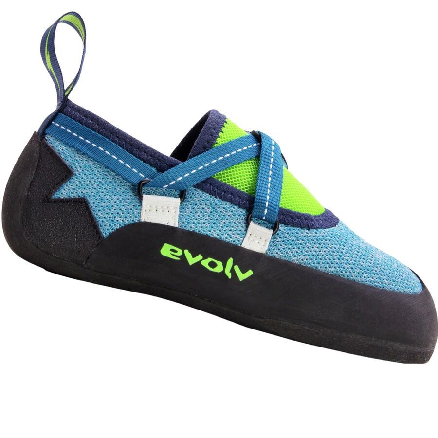 backcountry Evolv Venga Climbing Shoe - Kids' Blue/Neon Green
