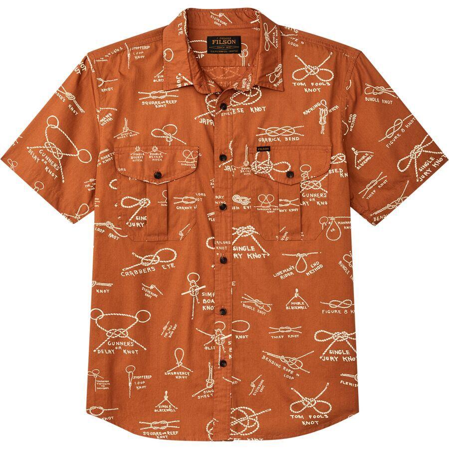 backcountry Filson Washed Short-Sleeve Feather Cloth Shirt - Men's BourbKnots