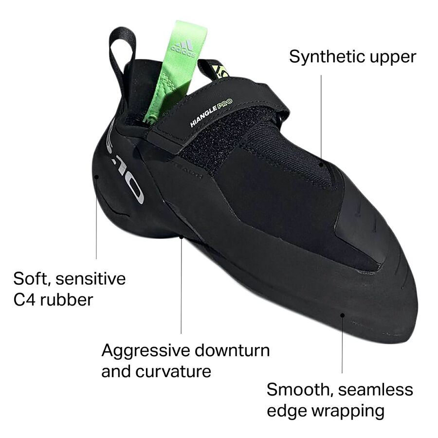 Backcountry Five Ten Hiangle Pro Climbing Shoe Core Black/Ftwr White/Signal Green