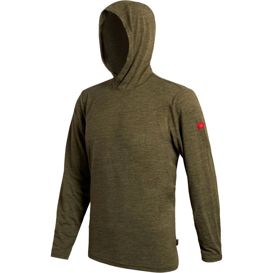 backcountry Florence Marine X Airtex Long-Sleeve Hooded Shirt - Men's Heather Burnt Olive