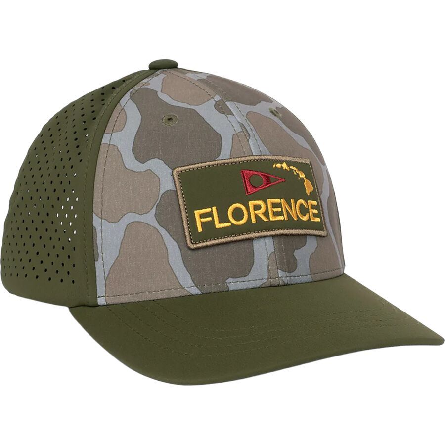 backcountry Florence Marine X Camo Airtex Trucker Hat Burnt Olive Camo
