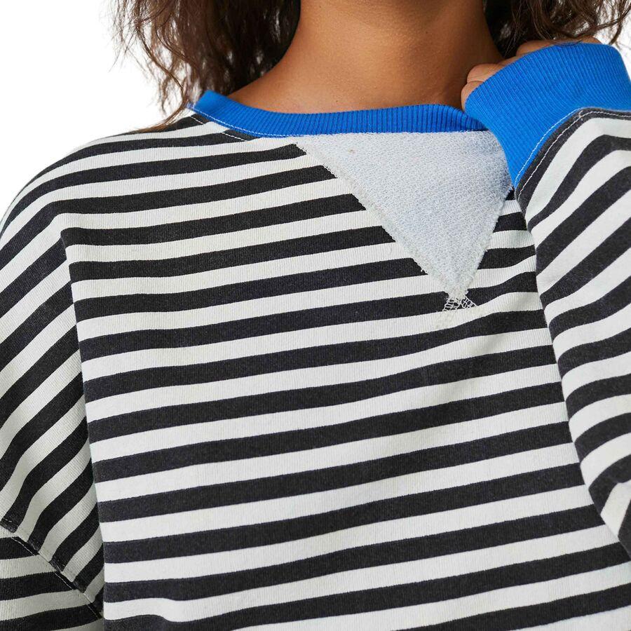 Backcountry Free People Classic Striped Crew - Women's Black Combo