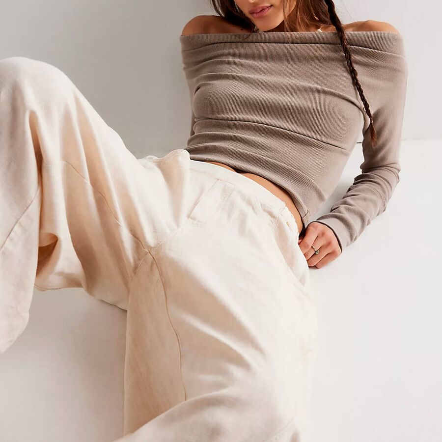 Backcountry Free People High Road Pull On Barrel Pant - Women's Birch