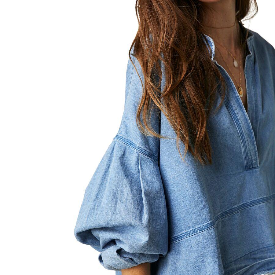 Backcountry Free People Jude Denim Pullover - Women's Vintage Indigo