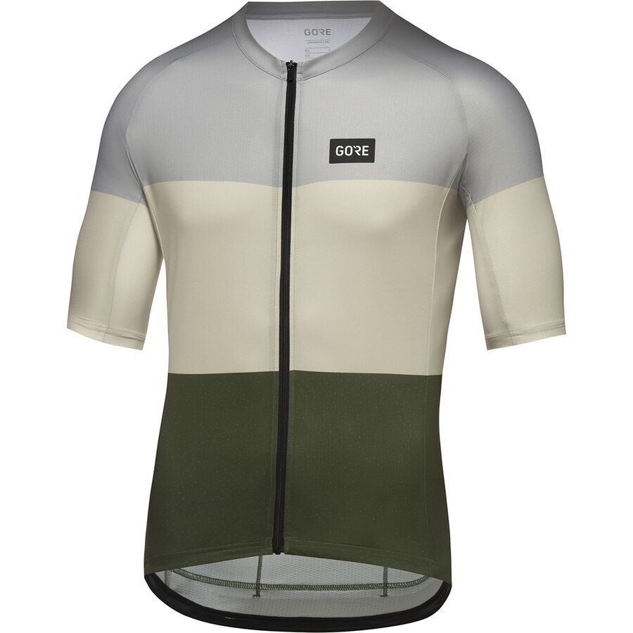 Backcountry GOREWEAR Spirit Stripes Jersey - Men's Lab Gray/Tech Beige