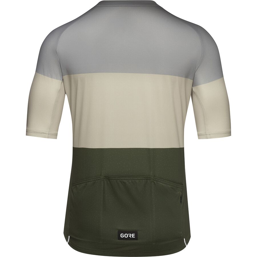 Backcountry GOREWEAR Spirit Stripes Jersey - Men's Lab Gray/Tech Beige