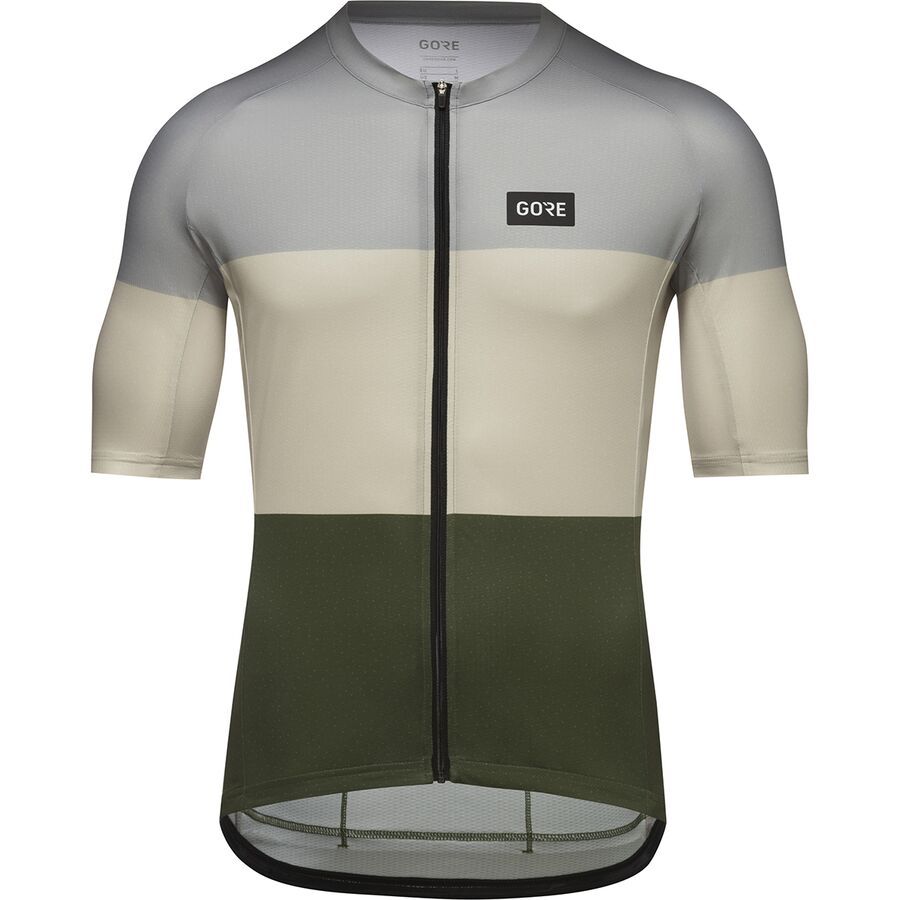backcountry GOREWEAR Spirit Stripes Jersey - Men's Lab Gray/Tech Beige