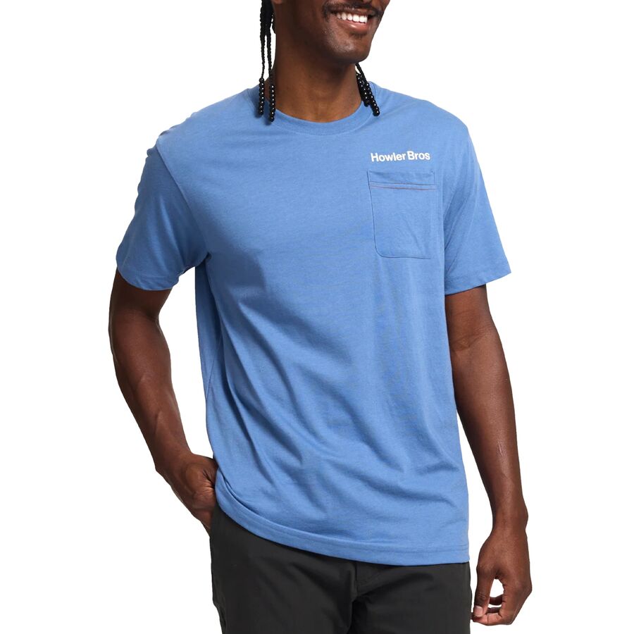 Backcountry Howler Brothers Select Pocket T-Shirt - Men's Pelican Postage/Blue Horizon