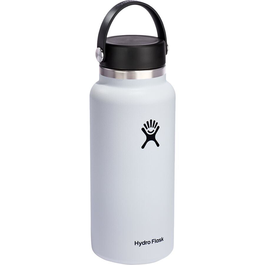 Backcountry Hydro Flask 32oz Wide Mouth Flex Cap 2.0 Water Bottle White