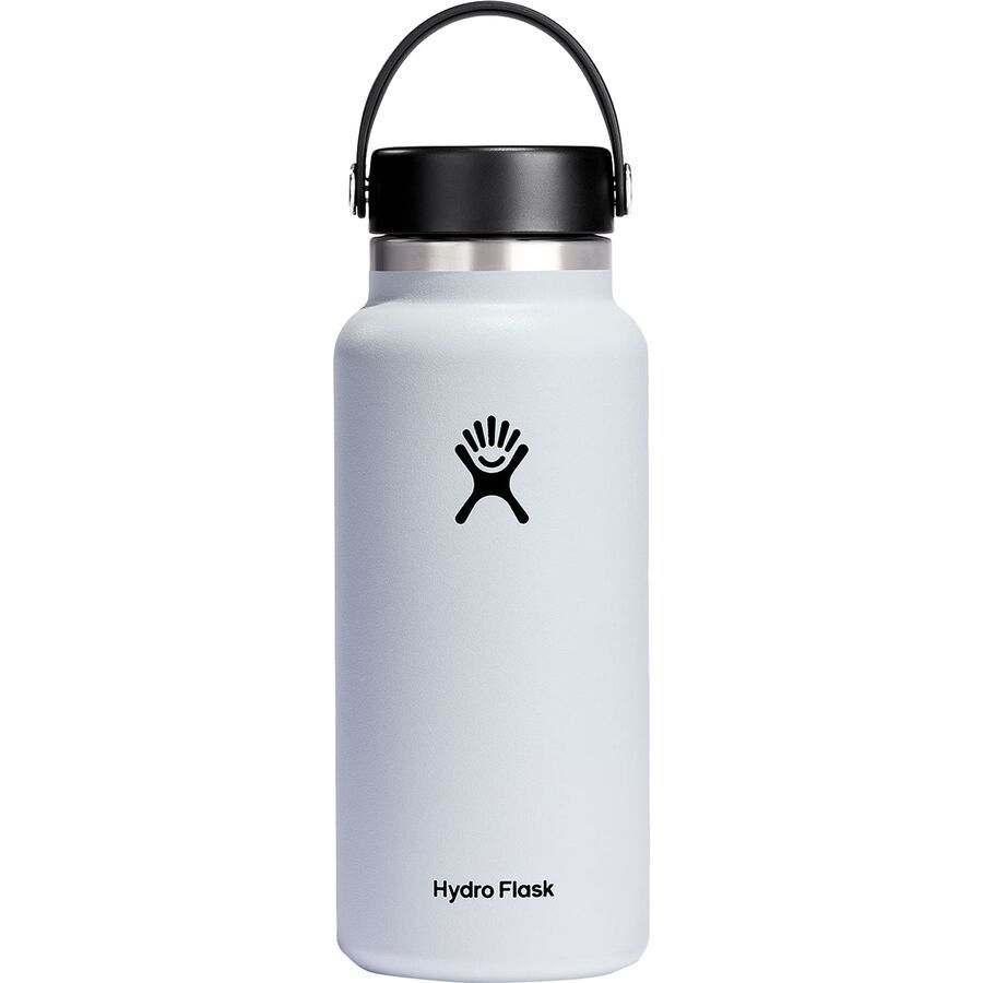 backcountry Hydro Flask 32oz Wide Mouth Flex Cap 2.0 Water Bottle White