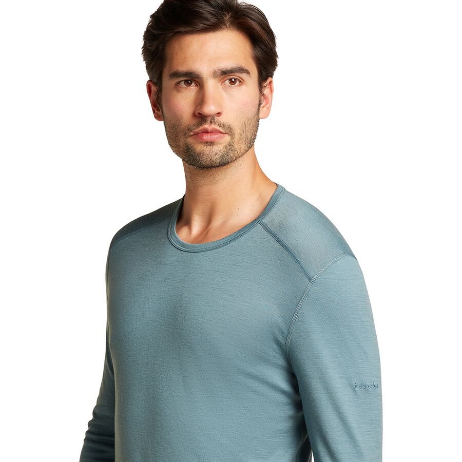 Backcountry Icebreaker 200 Oasis LS Crew Top - Men's Blue Ash