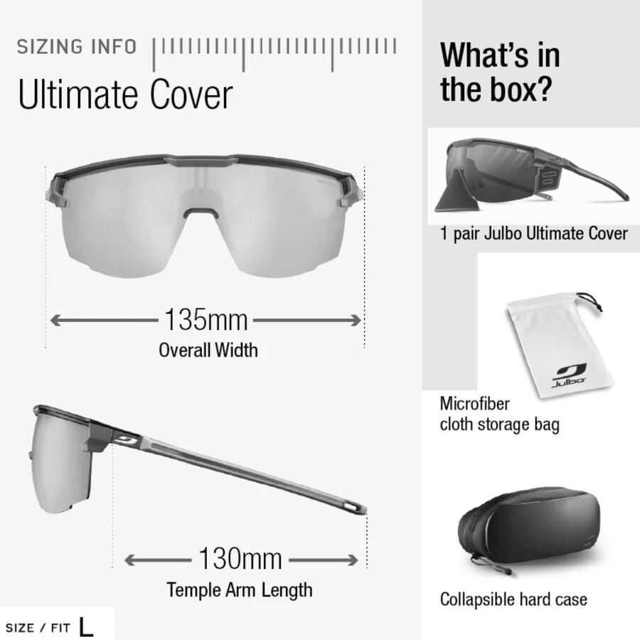 Backcountry Julbo Ultimate Cover Sunglasses Black/Blue/REACTIV 0-4 High Contrast