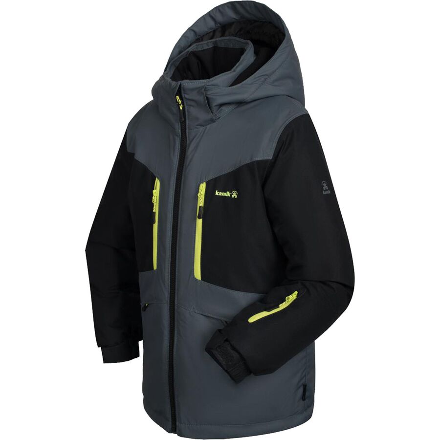 Backcountry Kamik Max Colorblock Snow Jacket - Boys' - 2024 Asphalt/Black