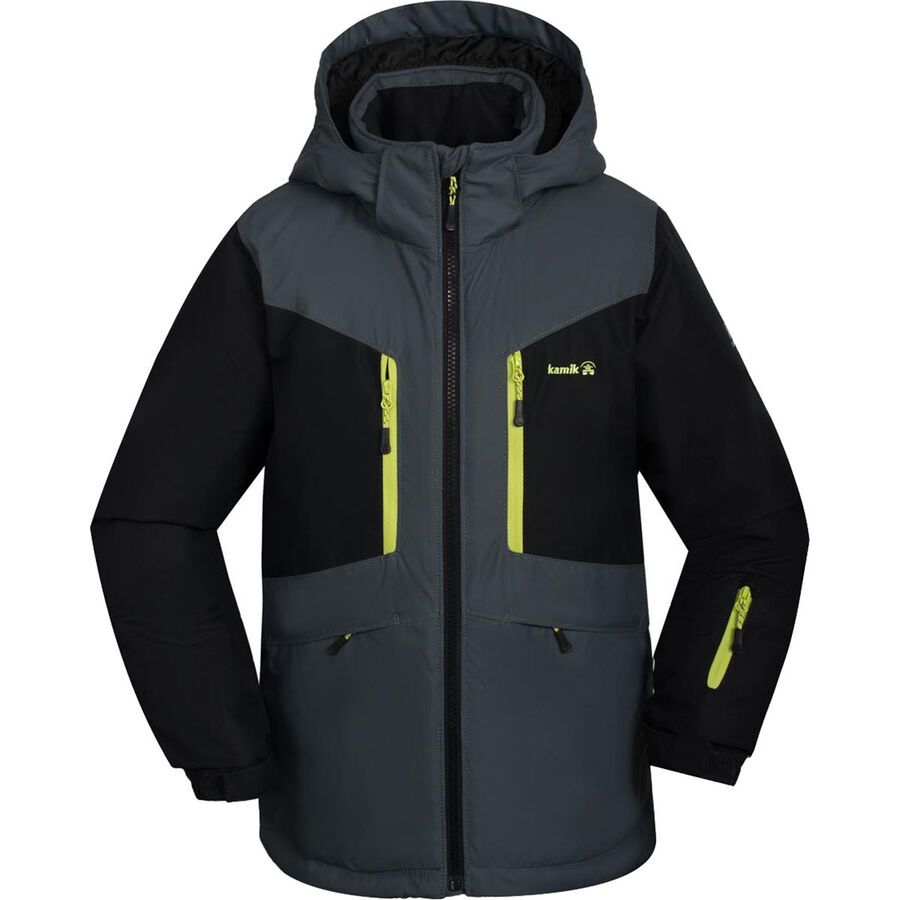backcountry Kamik Max Colorblock Snow Jacket - Boys' - 2024 Asphalt/Black