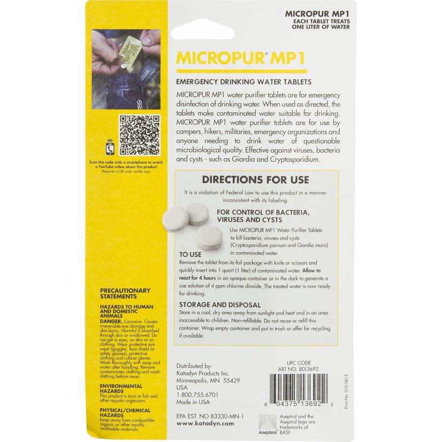 Backcountry Katadyn Micropur Purification Tablets - 30-Pack One Color