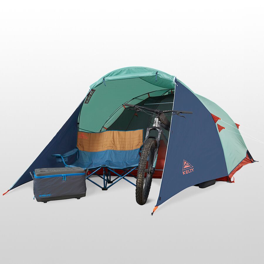 Backcountry Kelty Rumpus 4P Tent: 4-Person 3-Season Malachite/Midnight Navy/Golden Oak
