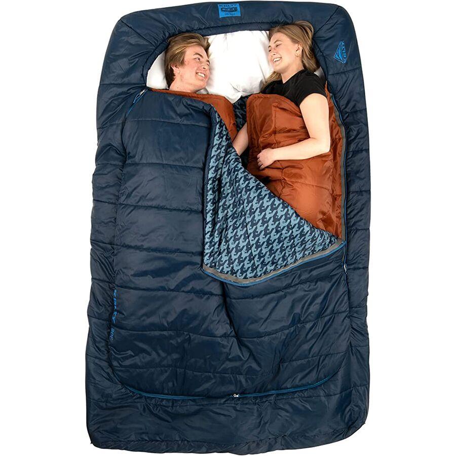 Backcountry Kelty Tru.Comfort Doublewide Sleeping Bag: 20F Synthetic Pageant Blue/Cathay Spice